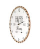 THE HOME DECO FACTORY Horloge en bois  Ř 60 cm  Blanc et marron