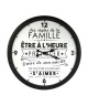 THE HOME DECO FACTORY Horloge La Vie en Famille  Ř50x6 cm  Noir