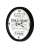 THE HOME DECO FACTORY Horloge La Vie en Famille  Ř50x6 cm  Noir