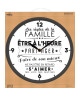 THE HOME DECO FACTORY Horloge La Vie en Famille  Ř50x6 cm  Noir