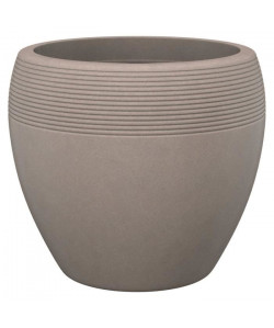 SCHEURICH Pot en plastique rotomoulé Lineo 282  40 x 32,7cm  Taupe granite