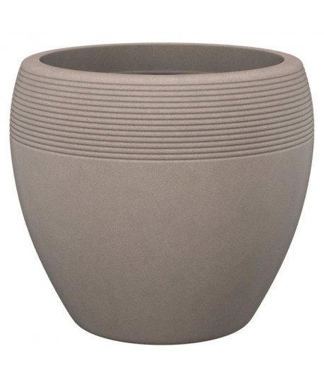 SCHEURICH Pot en plastique rotomoulé Lineo 282  40 x 32,7cm  Taupe granite