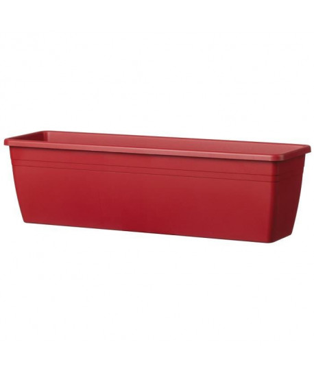 DEROMA Jardiniere Miramare  50 x 17 x H 14,5 cm  8 L  Rouge griotte