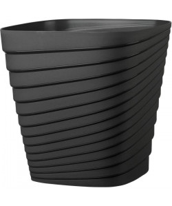 DEROMA Pot Slinky  Carré  30 x 30 x H 30 cm  17,6 L Gris anthracite