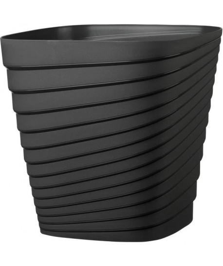 DEROMA Pot Slinky  Carré  30 x 30 x H 30 cm  17,6 L Gris anthracite