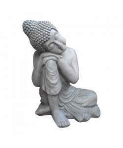 HOMEA Bouddha Penseur H56 cm gris