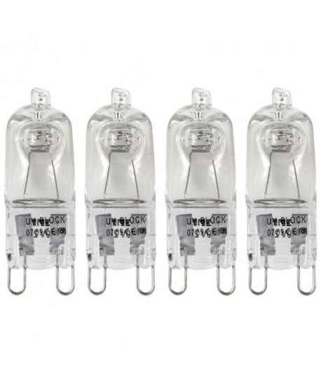 XQLite Lot de 4 ampoules halogene G9 46W