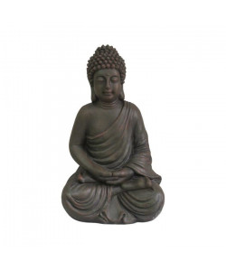 HOMEA Bouddha déco 28x22xH43 cm chocolat