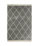 MOGADOR Tapis de salon berbere aspect laineux avec franges  100% Polypropylene  150 x 220 cm  Gris