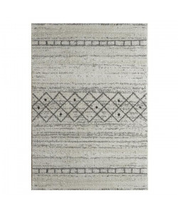 ASMA Tapis de salon style Berbere en polypropylene  120x170 cm  Ivoire