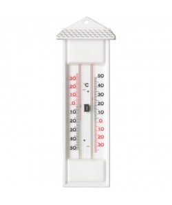 NATURE Thermometre MINMAX mural d\'extérieur en plastique blanc