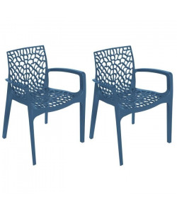 GREEN BOHEME lot de 2 fauteuils de jardin Gruvyer  En polypropylene  Bleu