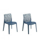 GREEN BOHEME lot de 2 chaises de jardin Gruvyer  En polypropylene  Bleu