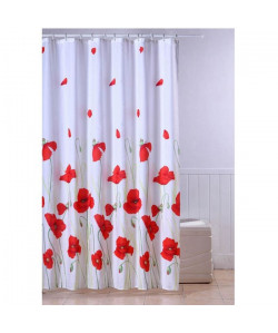 FRANDIS Rideau de douche textile Coquelicot