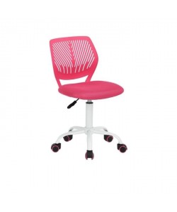 CARNA Chaise de bureau  Tissu maille rose  Style contemporain  L 40 x P 44 cm