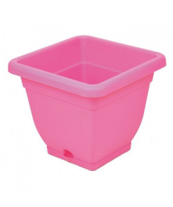 HOMEA Pot de fleur carré 40cm  Fuchsia