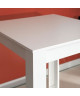 CURRY Tablebar de 2 a 4 personnes style contemporain mélaminé blanc mat  L 80 x L 70 cm
