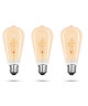 XQLITE Lot de 3 ampoules filament E27 LED globe 2,5 W équivalence 15 W XQ1707