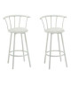 BISTROT Lot de 2 tabourets de bar avec assise pivotante  Blanc