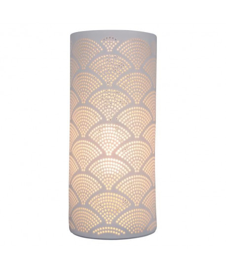 SEMA Lampe Porcelaine Cylindrique Mandarin  Grand modele