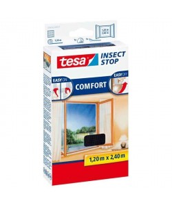 TESA Moustiquaire Comfort pour portefenetres  1,20 m x 2,4 m  Blanc