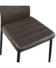 SAM Lot de 6 chaises de salle a manger en simili marron  Contemporain  L 50 x P 44 cm