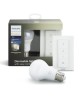 PHILIPS Hue Wireless Dimming Kit avec ampoule LED E27 60 W et télécommande