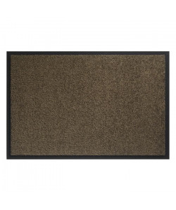 Tapis d?entrée TWISTER  Marron brun  90x150 cm  Support vinyl antidérapant