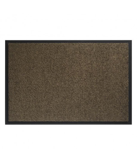 Tapis d?entrée TWISTER  Marron brun  90x150 cm  Support vinyl antidérapant