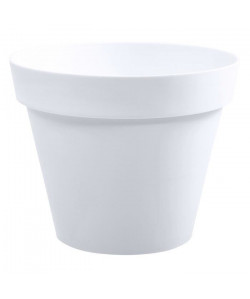 EDA Pot de fleur rond Toscane  Ř 25 x H 20,6 cm  6 L  Blanc