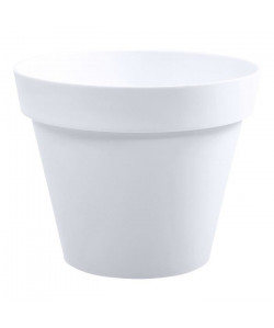 EDA Pot de fleur rond Toscane  Ř 20 x H 17 cm  3 L  Blanc