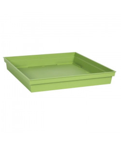 EDA PLASTIQUES Soucoupe carrée Toscane  32,6 x 32,6 x 4,9 cm  Vert matcha