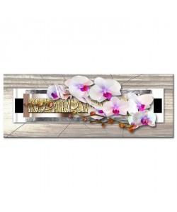 Tableau Déco Panoramique Déco Zen Orchidées  Zen  80x30 cm