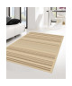 FLOORLUXE Tapis de salon tissé plat Champagne Taupe 120x170