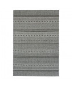 Tapis de salon tissé plat Floorluxe silver black 120x170 cm