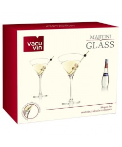 Lot de 2 Verres Cocktail 26 cl Vacu Vin \"Martini\"