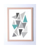 Image encadrée Danish Design  Composition Triangles 2  14x24 cm  Bois naturel