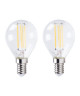 XQLite Lot de 2 Ampoules filament LED E14 XQ1565 4 W équivalent a 30 W blanc chaud dimmable