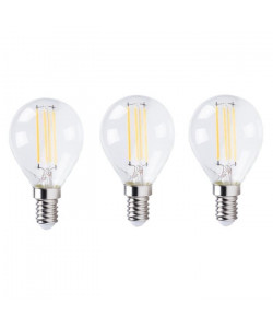 XQLite Lot de 3 Ampoules filament LED E14 XQ1565 4 W équivalent a 30 W blanc chaud dimmable