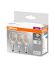 OSRAM Lot de 3 Ampoules LED E14 sphérique claire 4 W équivalent a 40 W blanc froid