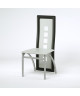 EIFFEL Lot de 2 chaises de salle a manger  Simili noir et blanc  Style contemporain  L 50 x P 53 cm