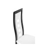 EIFFEL Lot de 2 chaises de salle a manger  Simili noir et blanc  Style contemporain  L 50 x P 53 cm