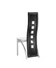 EIFFEL Lot de 2 chaises de salle a manger  Simili noir et blanc  Style contemporain  L 50 x P 53 cm