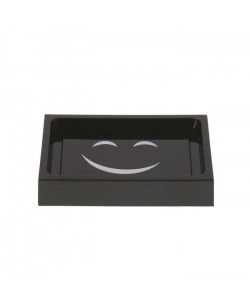 SMILING Porte savon  11,5x2x8cm  Noir