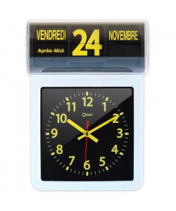 ORIUM Horloge a date  18x18 cm  Noir et jaune