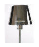 Lampe de table chromé  abatjour en métal noir  H 50 cm