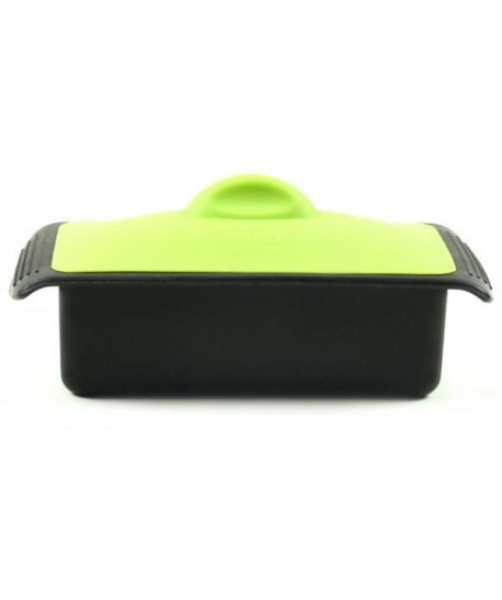 YOKO DESIGN Plat pour terrine de 1 kg  couvercle noir et vert