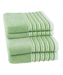 JULES CLARYSSE Lot de 2 serviettes  2 draps de bain IRIS  Vert