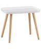 GALET Table basse style contemporain blanc laqué mat  L 50 x l 34 cm