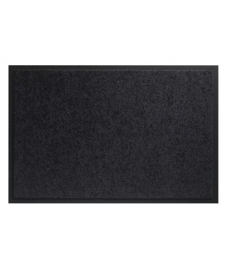 Tapis d?entrée TWISTER  Noir  40x60 cm  Support vinyl antidérapant